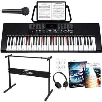 2dekans | Finesse Keyboard Piano - Verlichting - Statief &, Ophalen of Verzenden, Zo goed als nieuw