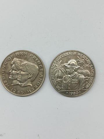 Samoa. 1 Dollar 1980/1986, 2 Coins (Zonder minimumprijs)