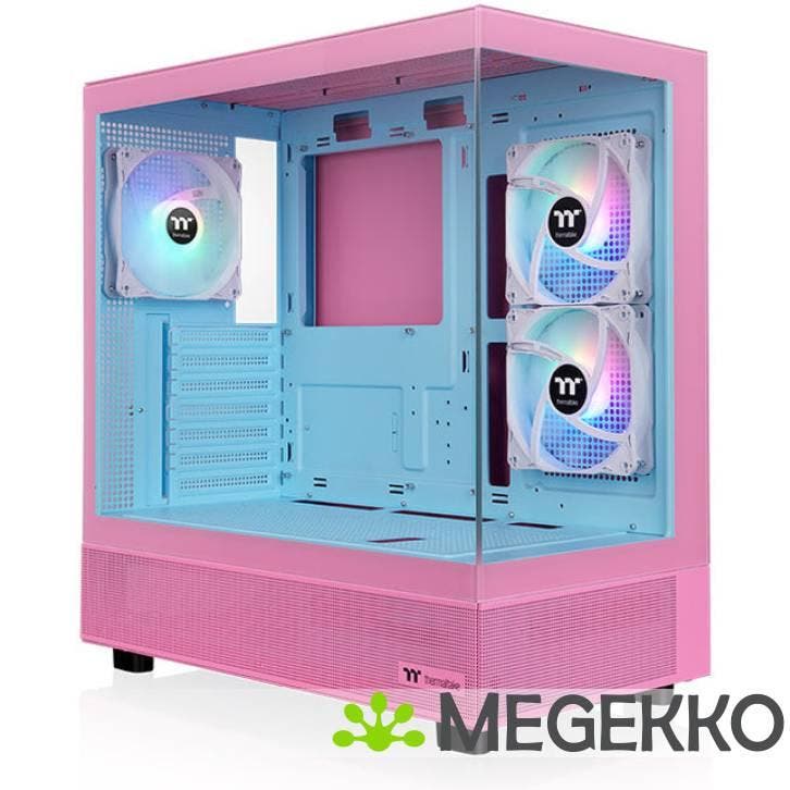 Thermaltake View 270 Plus TG Midi Tower Roze, Computers en Software, Computerbehuizingen, Nieuw, Verzenden