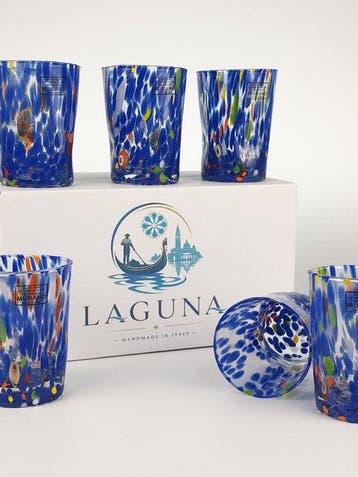 LAGUNA - Drinkservies (6) - Muranoglas - 6 GOTI DE FORNASA