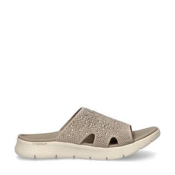 Skechers Go Walk Flex slippers voor dames in het Bruin, Slippers, Skechers, Bruin, Verzenden