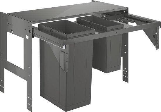 2dekans | GROHE Inbouw prullenbak - 2 afvalbakken (1x29L en, Huis en Inrichting, Woonaccessoires | Prullenbakken, Zo goed als nieuw