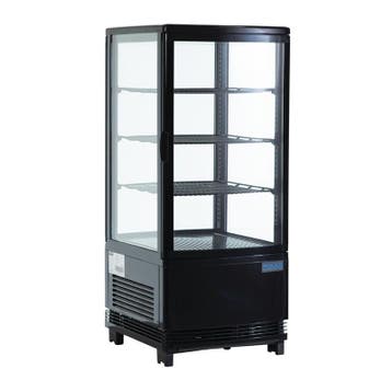 Polar C-serie koelvitrine zwart 68L, Verzenden, Nieuw in verpakking, Koelen en Vriezen