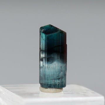Puur tweekleurig toermalijnkristal • 2,35 ct • Petroleum