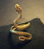 No-Fade Goud-Stijl Vergulde Slang Stijl Ring Sieraden, Sieraden, Tassen en Uiterlijk, Ringen, IJzer of Staal, Nieuw, Ophalen of Verzenden