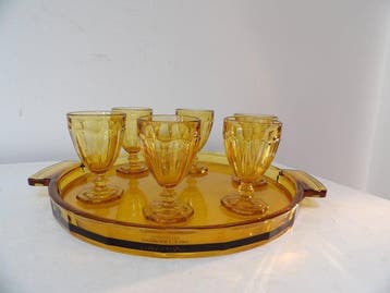 Val Saint Lambert - Charles Graffart - Drinkset (7) - Glas