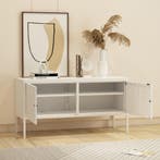 Commode Pyhtää 118x40x60 cm staal wi mat [en.casa], Verzenden, Nieuw