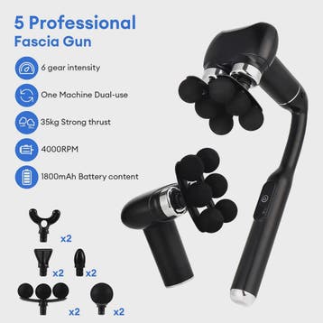 Professionele Massage Gun met 6 Koppen: Diepe Weefsel Vibrat, Verzenden, Nieuw