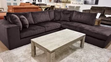 Hoekbank Loenen - hoekbanken - Bruin, Nieuw, 150 cm of meer, Stof, 200 tot 250 cm