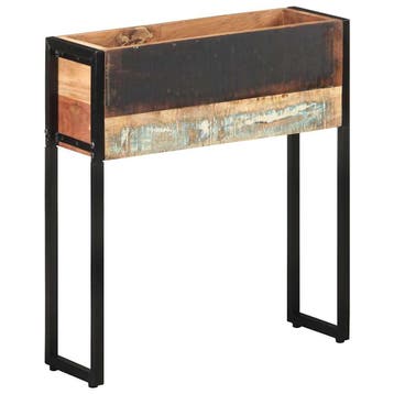 vidaXL Plantenbak 60x20x68 cm massief gerecycled hout, Verzenden, Nieuw, 60 tot 100 cm, 60 cm of meer