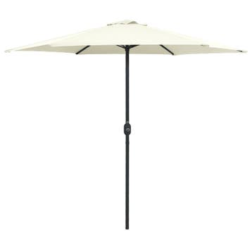 vidaXL Parasol met aluminium paal 270x246 cm zandwit, Verzenden, Nieuw, 2 tot 3 meter