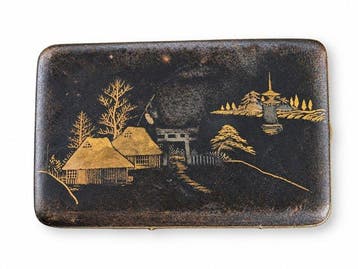 Damascene - Komai-Style - Sigarettendoos - 24 kt goud,