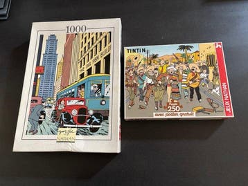 Tintin - 2 PUZZLES Collectie TINTIN - In Amerika 1000, Boeken, Nieuw