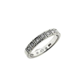 Witgouden Desiree rijring met diamanten; 0,28 ct., Gebruikt, Ophalen of Verzenden, 17 tot 18, Met edelsteen