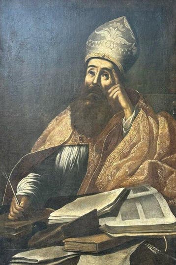 Italiaanse school (XVII) - Sant’Agostino di Ippona - cm