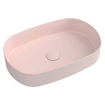Wastafel Sapho Infinity 55x36 cm Mat Roze, Doe-het-zelf en Verbouw, Sanitair, Ophalen of Verzenden, Nieuw, Overige typen
