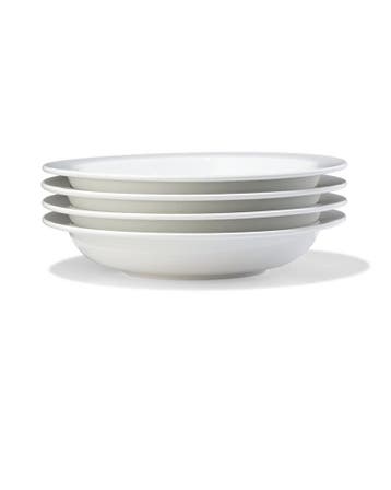 HEMA Diep bord Ø22.5cm Alledag porselein wit - 4 stuks, Verzenden, Nieuw