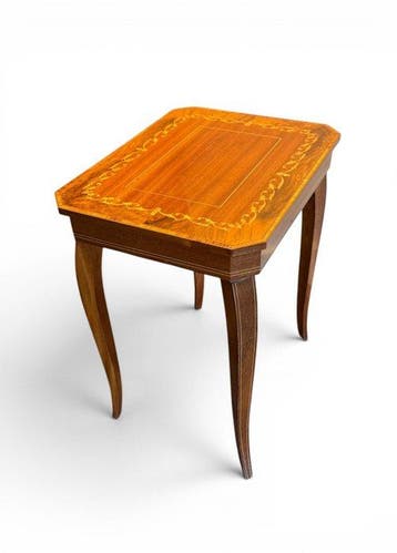 Bijzettafel - Wortelnotenhout, Walnoot, Esdoorn, Satijnhout,