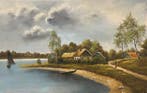 Europese school (XX) - Echoes Beneath the Birch Sky, Antiek en Kunst, Kunst | Schilderijen | Klassiek