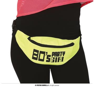 Heuptasje 80s Party Girl Geel, Hobby en Vrije tijd, Feestartikelen, Ophalen of Verzenden, Nieuw