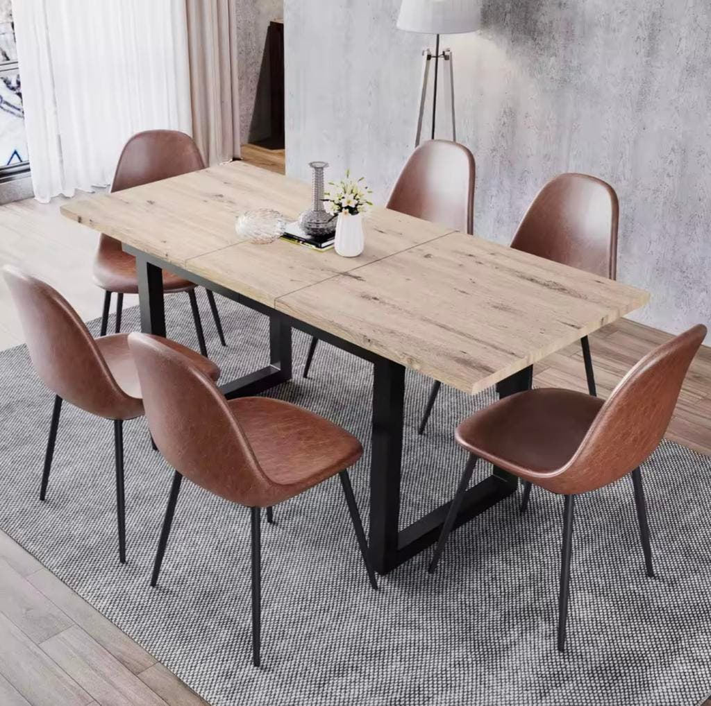 Industriële Stijl Eettafel - Rechthoekige Eettafel - Koffie Vrijetijdstafel - Moderne