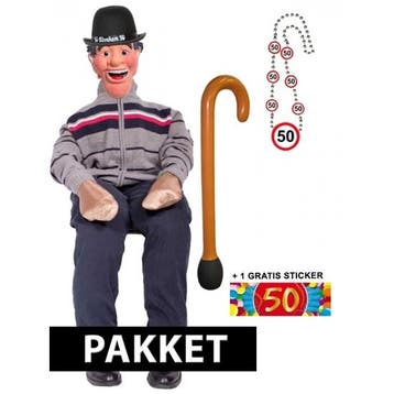Compleet Abraham pop voordeel pakket - 50 Abraham versiering, Verzenden, Nieuw