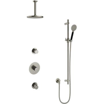Hotbath Cobber - Inbouw Regendoucheset - Geborsteld Nikkel -, Ophalen of Verzenden, Nieuw