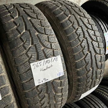 2 x Hankook 265-70-18 Winterbanden 9mm, Auto-onderdelen, Banden en Velgen, 18 inch, Gebruikt, 265 mm, Band(en)