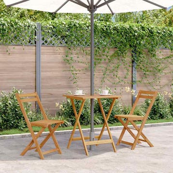 vidaXL Tuintafel inklapbaar 60x60x75 cm massief acaciahout, Verzenden, Nieuw, Hout