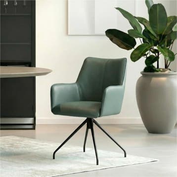 Set van 10 Leren draaibare eetkamerstoelen Wave - Toledo, Huis en Inrichting, Stoelen, Ophalen of Verzenden, Nieuw, Leer, Vijf, Zes of meer stoelen