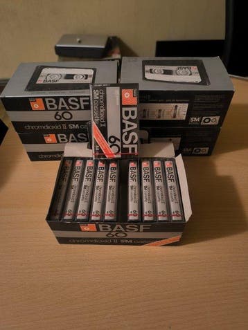 BASF - Chromdioxid II SM cassette 60 Lege audiocassette -, Nieuw