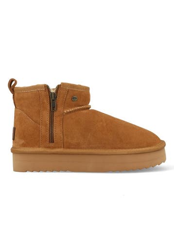 Warmbat Pantoffels Durack Plateau Zipper DRC371825 Bruin-40, Verzenden, Nieuw, Bruin