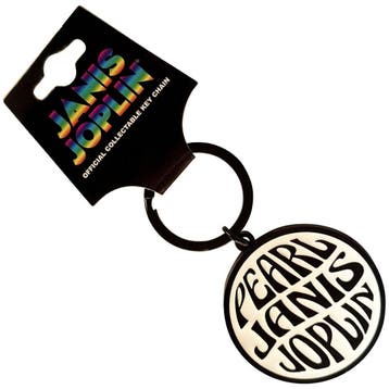 Janis Joplin Pearl Emblem Mono - Sleutelhanger off. merch., Ophalen of Verzenden, Nieuw, Gebruiksvoorwerp