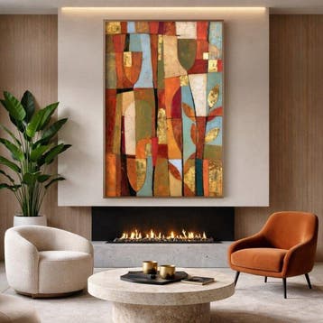 Lea Ottavi - Autumn Geometric Garden · XXL · Hand signed