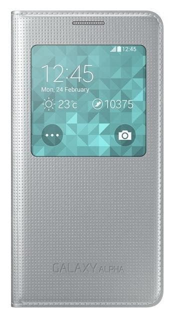 Samsung Galaxy Alpha S-View cover zilver EF-CG850BSE, Telecommunicatie, Mobiele telefoons | Hoesjes en Frontjes | Samsung, Verzenden