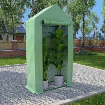 vidaXL Kas met stalen frame 0,5 m² 1x0,5x1,9 m, Verzenden, Nieuw