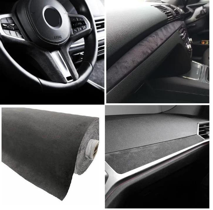 Alcantara-Look Interieur wrap | Antrasiet | Breedte 152CM |, Auto diversen, Tuning en Styling, Verzenden