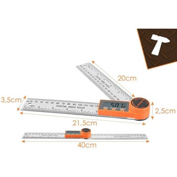 Bigstren Digitale hoekmeter 360° 200 mm met LCD-display,..., Ophalen of Verzenden, Nieuw