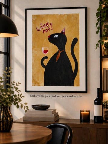 Tetiana Zaitseva - Acrylic Painting XL Business Cat no 333