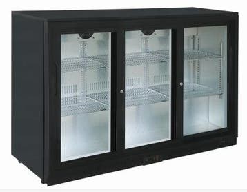 Barkoelkast | 3 Deurs | Zwart | 85 Cm (h) Saro, Verzenden, Nieuw in verpakking