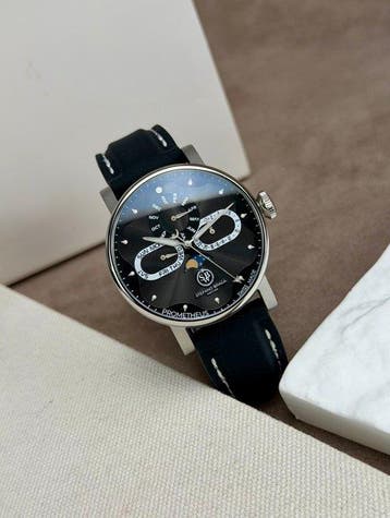 Stefano Braga - PROMETHEUS Triple Date Moonphase Black -, Nieuw