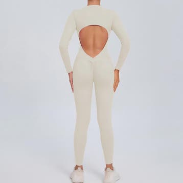 Dames Sport Jumpsuit met Lange Mouwen - Fitness & Gym Kledin, Verzenden, Nieuw