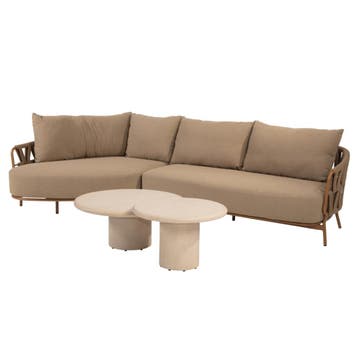 Hampton Biarritz chaise longue loungeset 4 delig amber 4, Ophalen of Verzenden, Nieuw