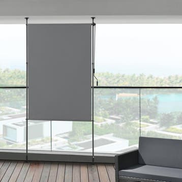 Rolgordijn voor buiten Cimarra 120x270 cm donkergrijs, Verzenden, Nieuw