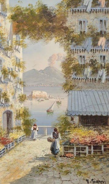 Girolamo Gianni (1837-1895) - Vicolo marina Napoli