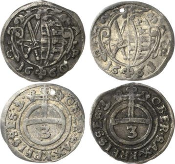 Dreier 1660 en 1661, Sachsen-kurlinie ab 1547 (albertiner..., Verzenden