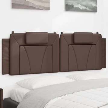 vidaXL Hoofdbordkussen Viana 160 cm kunstleer bruin, Verzenden, Nieuw, Bruin, Overige materialen