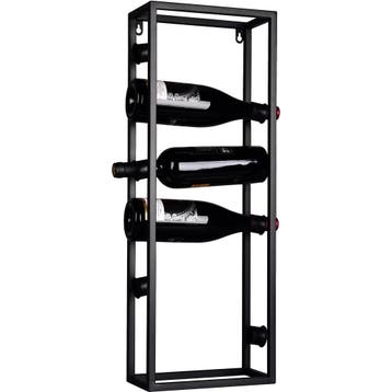 Wijnrek - Livion Anim - 6 Flessen - Mat Zwart, Huis en Inrichting, Woonaccessoires | Wijnrekken, Ophalen of Verzenden, Nieuw, Metaal