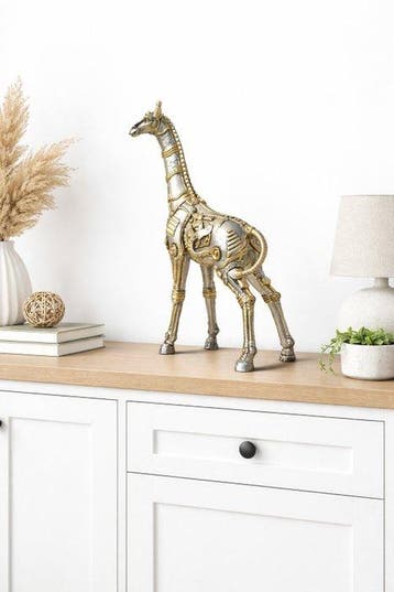 Beeld, standing giraffe steampunk - 53 cm - polyresin