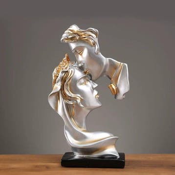 sculptuur, Nordic abstract portrait of a man and woman, Antiek en Kunst